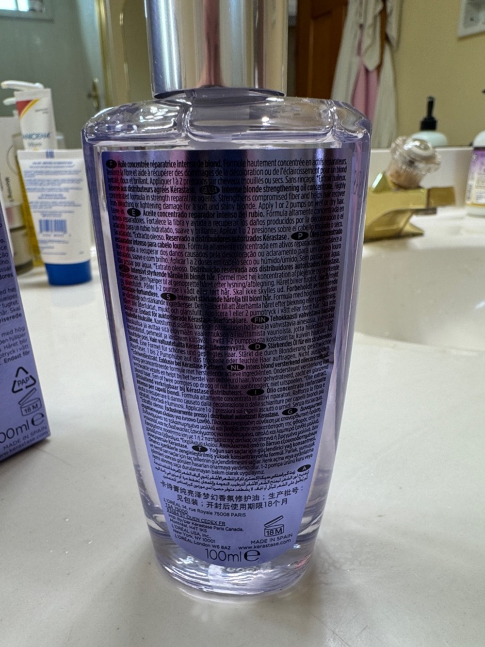 Kerastase Blond Absolu Hair Oil - Shimmery Purple Packaging - Picture 4 of 5